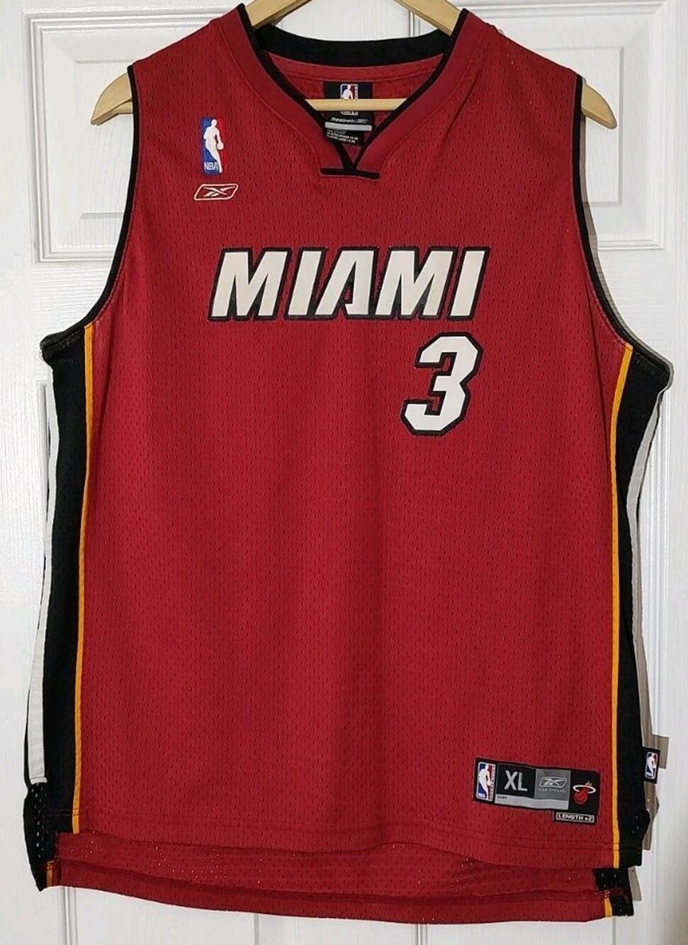 Reebok Miami Heat Red Basketball Jersey #3
